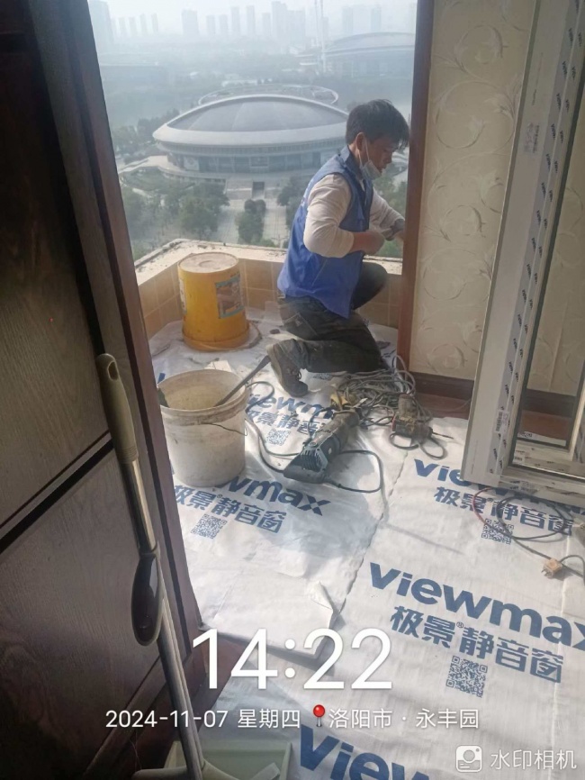 洛阳换窗施工保护实拍